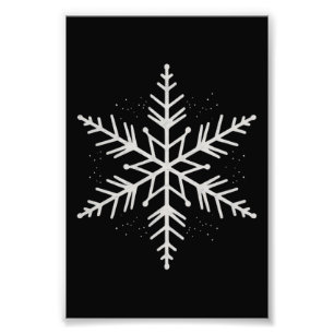 Snowflake Christmas Holiday Party Winter Gift Photo Print