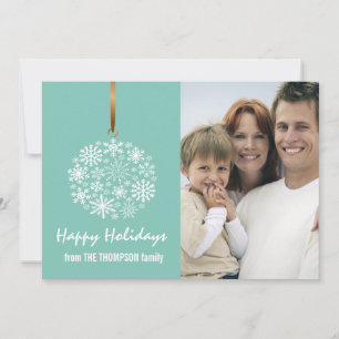 Snowflake Christmas Holiday Photo Card -ice water
