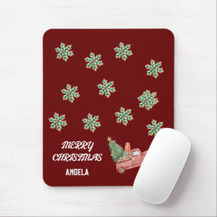 Snowflake Christmas Mouse Pad