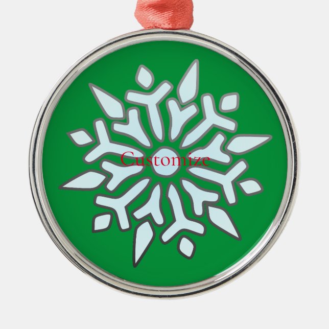 Snowflake Christmas Ornament Thunder_Cove  (Front)