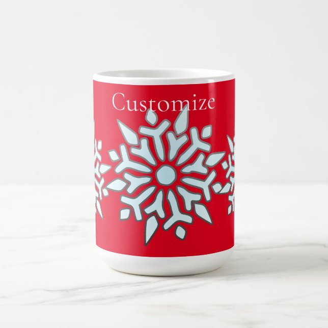 Snowflake Christmas Ornament Thunder_Cove  Magic Mug (Center)
