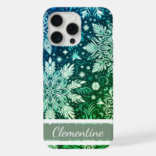 Snowflake Christmas Pattern iPhone 15 Pro Max Case