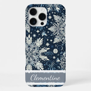 Snowflake Christmas Pattern iPhone 16 Pro Max Case