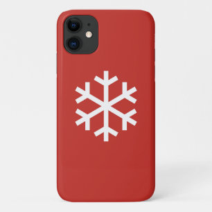 Snowflake Christmas Red iPhone 11 Case