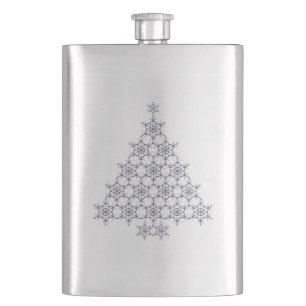 Snowflake Christmas Tree Flask