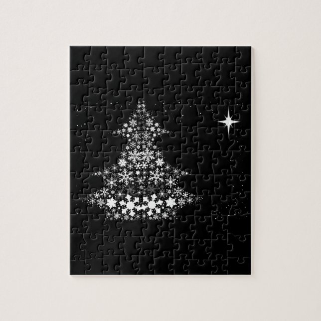 Snowflake Christmas Tree Jigsaw Puzzle (Vertical)