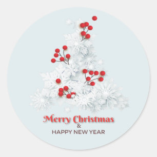 Snowflake Christmas Tree Sticker