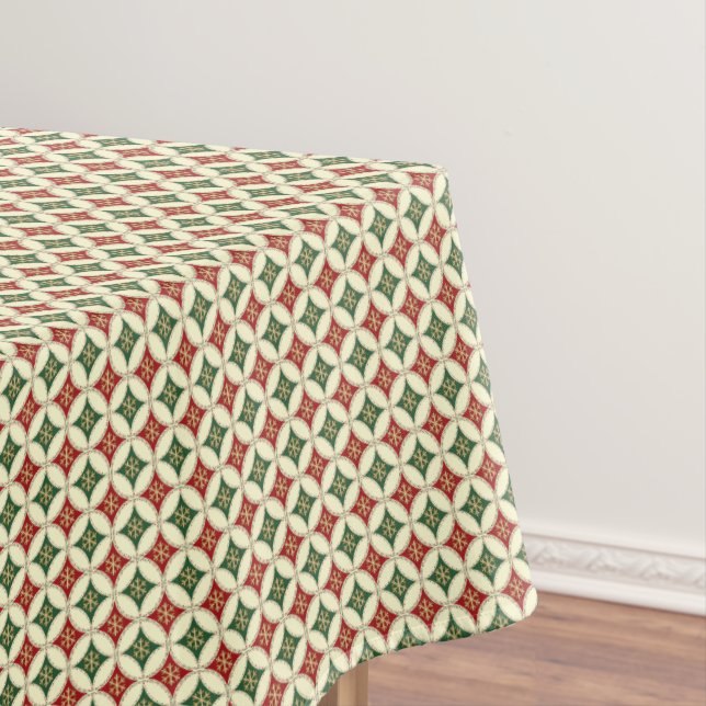 Snowflake Circles-3-52x70 COTTON TABLECLOTH (In Situ)