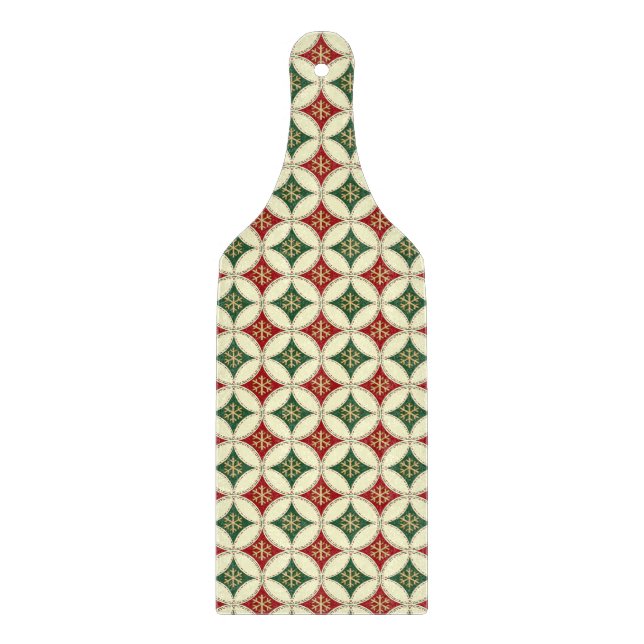 Snowflake Circles-3-CUTTING BOARD PADDLE (Front)