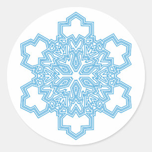 Snowflake Classic Round Sticker