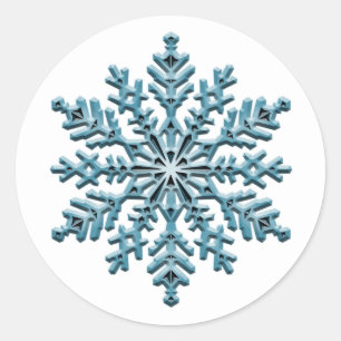 Snowflake Classic Round Sticker