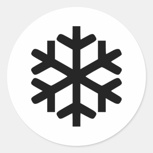 Snowflake Classic Round Sticker (Front)