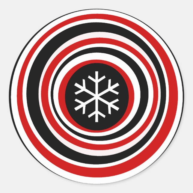 Snowflake Classic Round Sticker (Front)