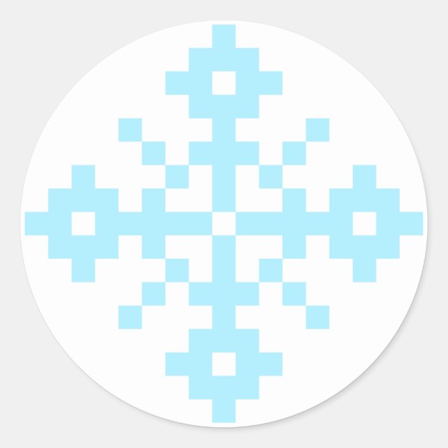 Snowflake Classic Round Sticker (Front)