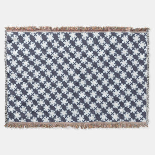 Snowflake Clouds Throw Blanket