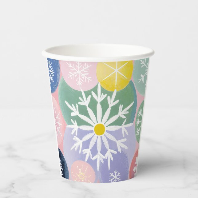 Snowflake Constellations Paper Cups (Front)
