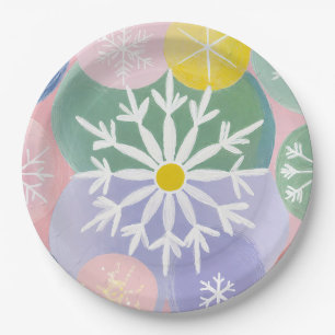 Snowflake Constellations Paper Plate