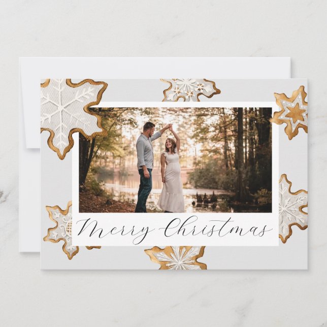 Snowflake Cookie Christmas Card (Front)