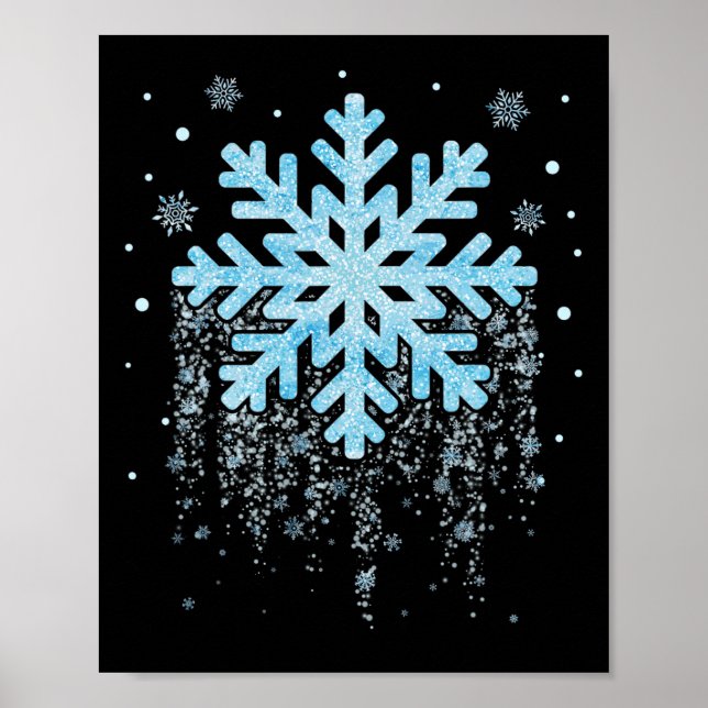 Snowflake Costume Winter Christmas Matching Mens K Poster (Front)