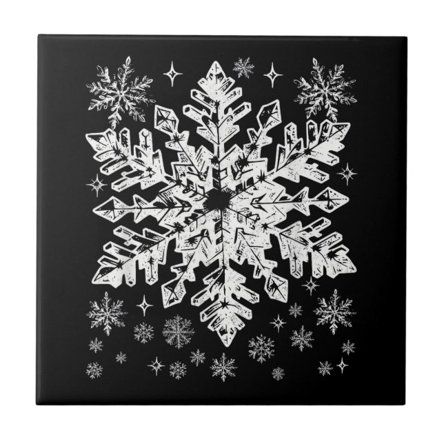 Snowflake Costume Winter Christmas Matching Mens W Ceramic Tile (Front)