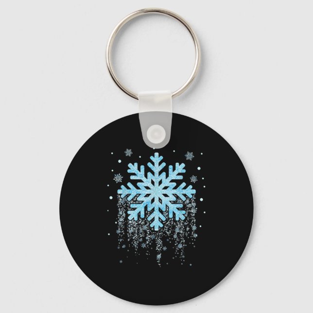 Snowflake Costume Winter Christmas Matching Mens W Key Ring (Front)