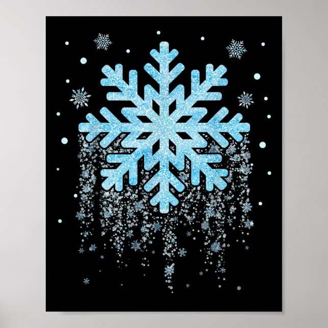 Snowflake Costume Winter Christmas Matching Mens W Poster (Front)