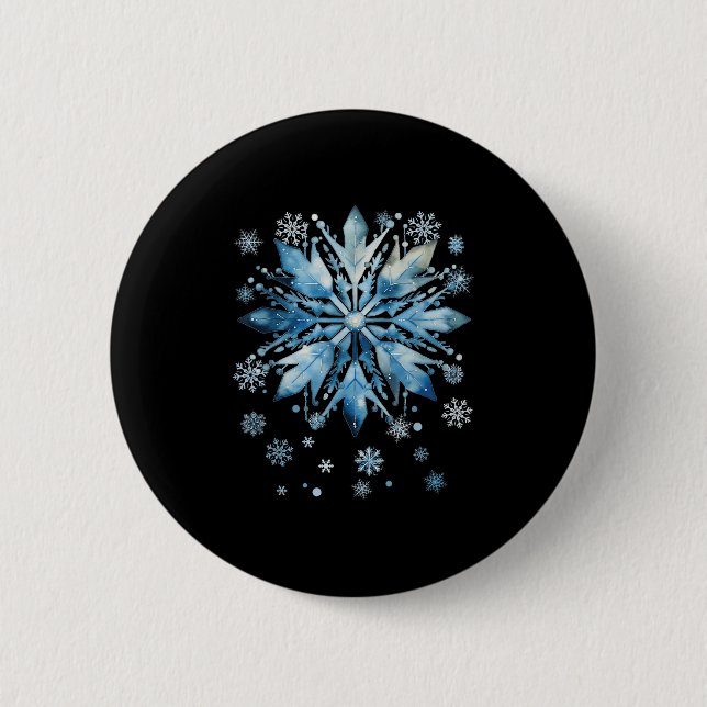 Snowflake Costume Winter Christmas Matching Women  6 Cm Round Badge (Front)