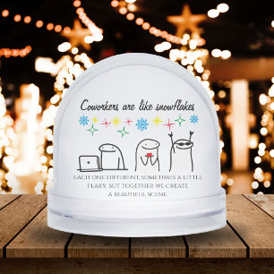 Snowflake Coworkers Meme Art Photo Office Gift  Snowglobe