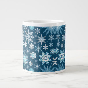 snowflake crystals coffee mug