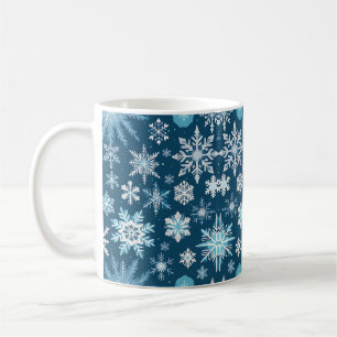 snowflake crystals coffee mug
