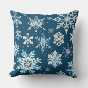 snowflake crystals pillow