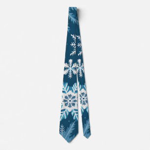 snowflake crystals tie