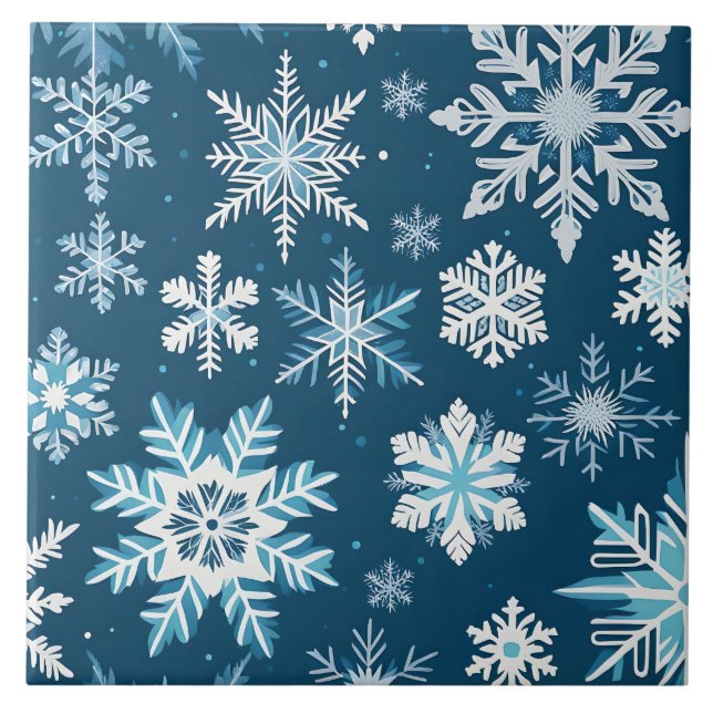 snowflake crystals tile (Front)