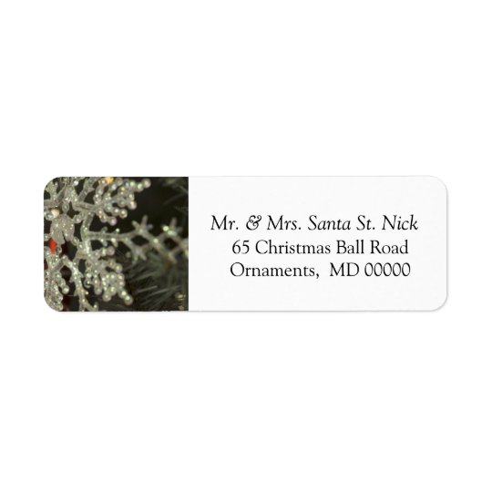 Snowflake Custom Happy Christmas Return Address Return Address Label