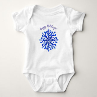 Snowflake Custom Text Baby Bodysuit