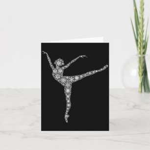 Snowflake Dancer Merry Christmas - Ballet Dance Ba Card