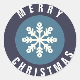 Snowflake Design Christmas Sticker
