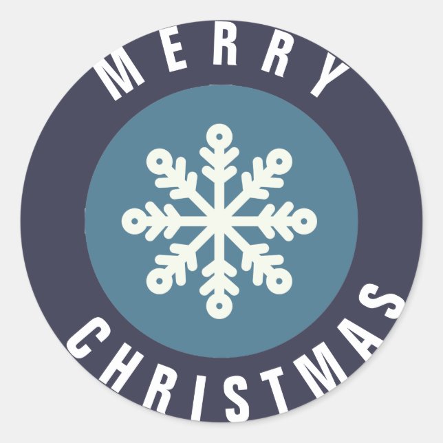 Snowflake Design Christmas Sticker (Front)