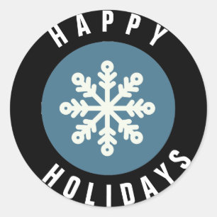 Snowflake Design Happy Holiday  Sticker