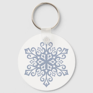 Snowflake Design Winter Key Ring