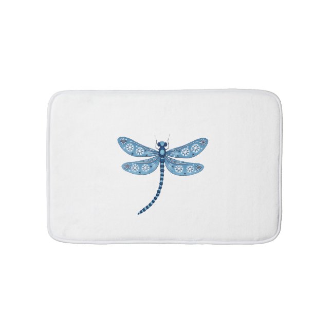 Snowflake Dragonfly Spirit Bath Mat (Front)