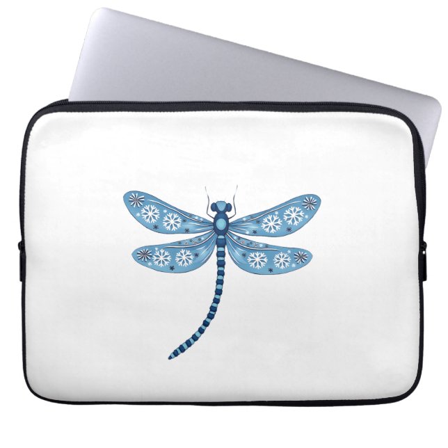 Snowflake Dragonfly Spirit Laptop Sleeve (Front)