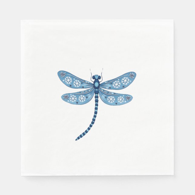 Snowflake Dragonfly Spirit Napkin (Front)