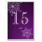 Snowflake Elegance Purple Table Number
