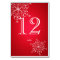 Snowflake Elegance Red 2 Table Number