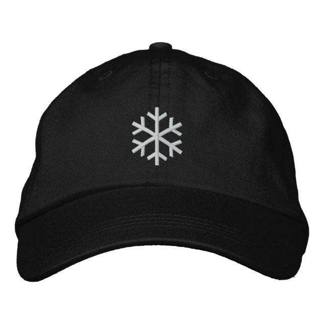 Snowflake Embroidered Hat (Front)