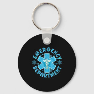 Snowflake Emergency Department Winter Er Ed Nurse Key Ring