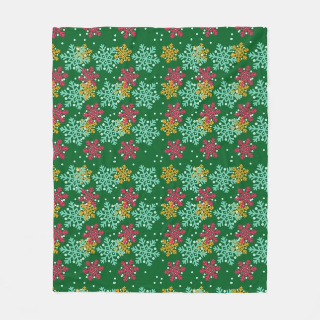 Snowflake Fleece Blanket (Front)