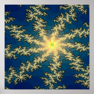 Snowflake Fractal Poster
