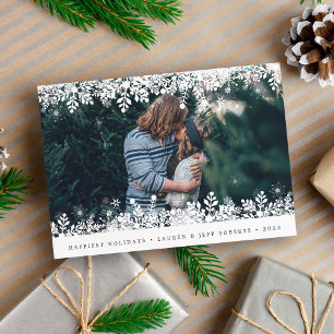 Snowflake Frame   Holiday Photo Card